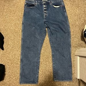 Levi’s Wedgie Straight Button Front Jeans